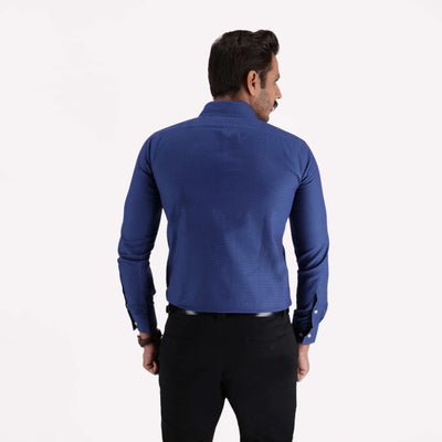 NAVY & TURQOISE DESIGNER SHIRT