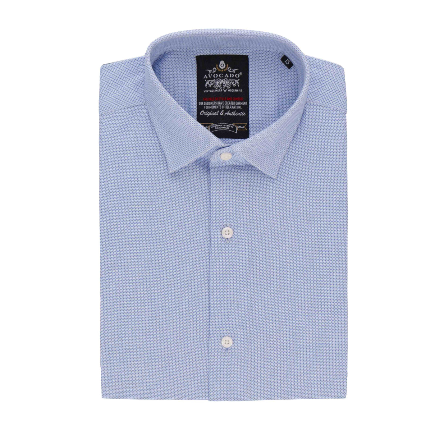 DULL BLUE TEXTURE SHIRT