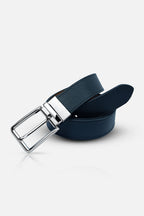 Black & Bright Brown Reversible Textured Leather Belt