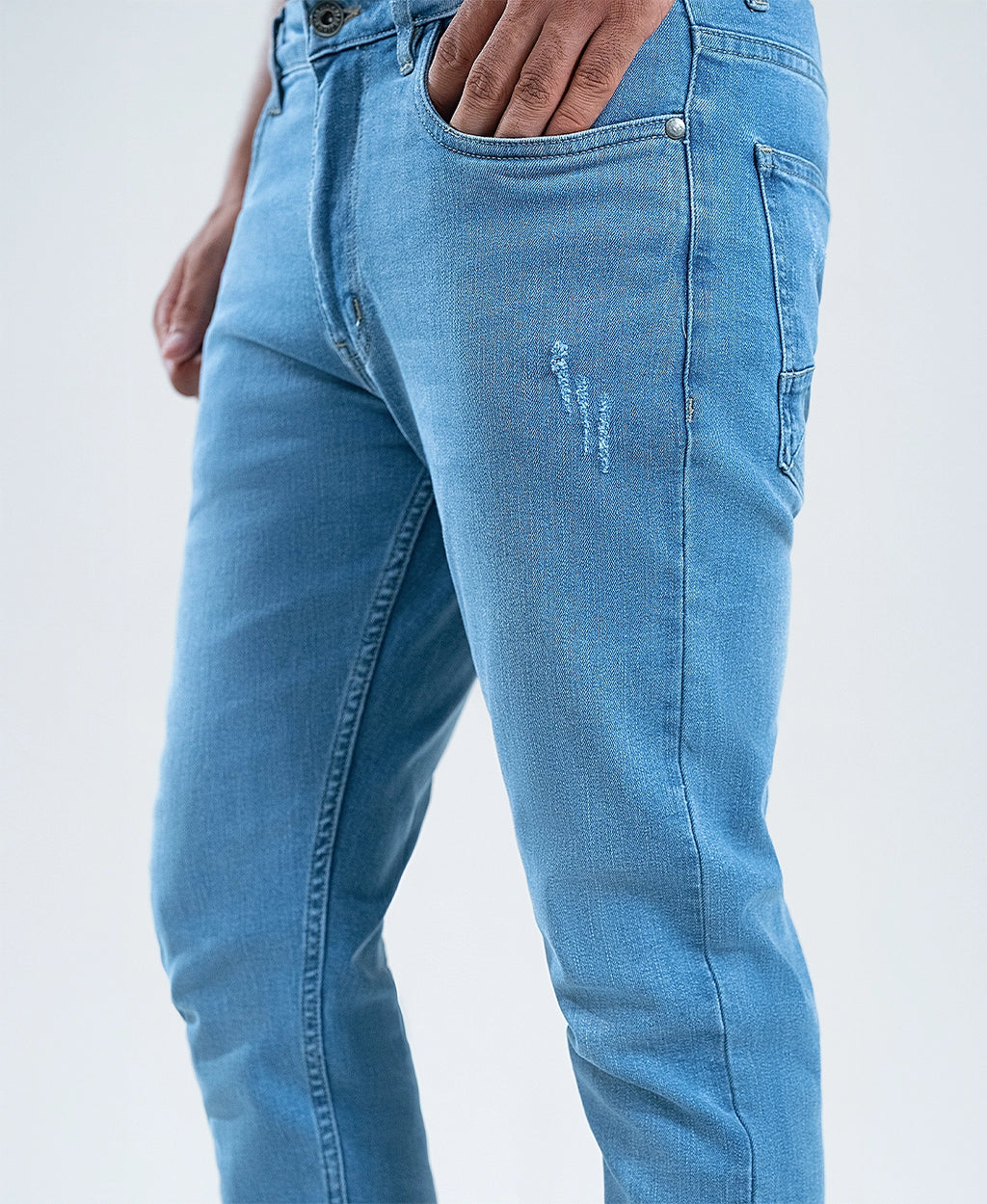 Light Blue Grinding Denim – Faded & Fearless | Slim Fit