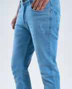 Light Blue Grinding Denim – Faded & Fearless | Slim Fit