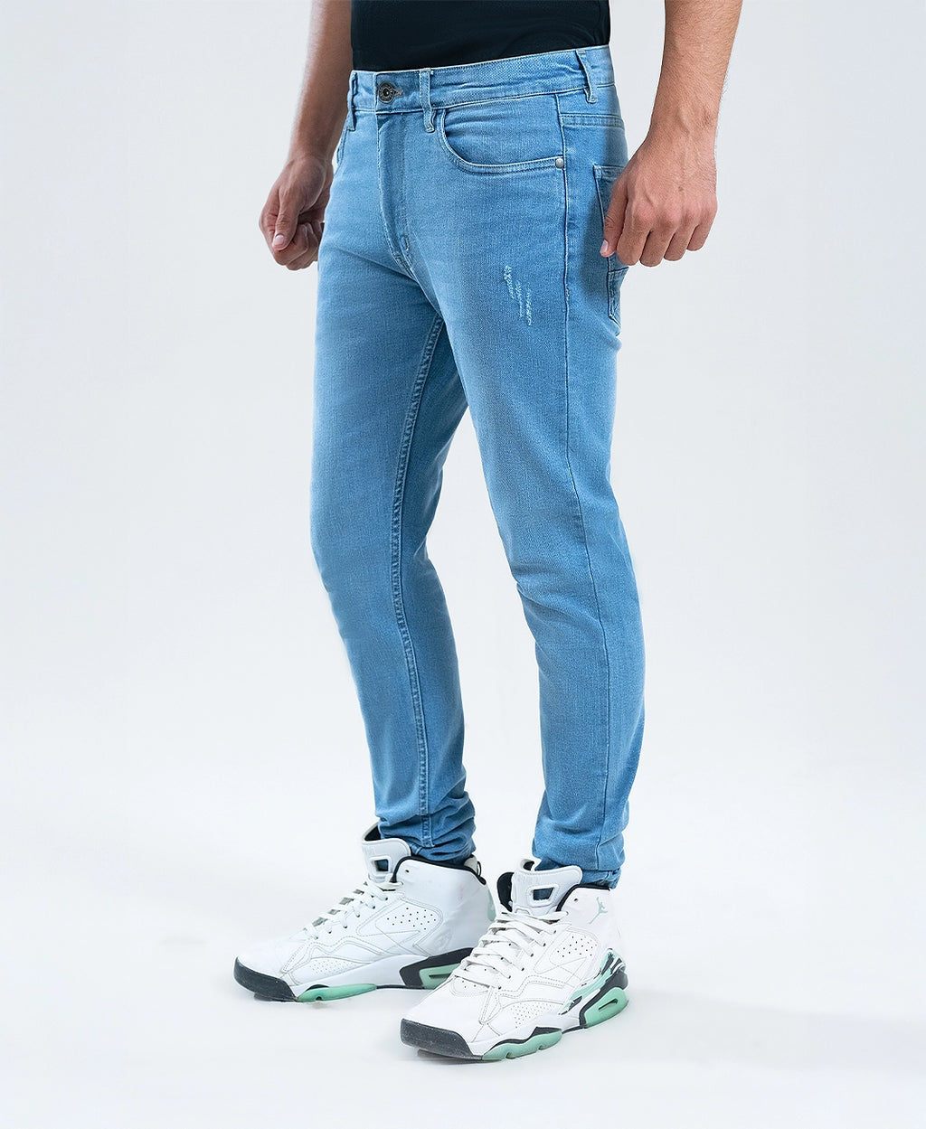 Light Blue Grinding Denim – Faded & Fearless | Slim Fit