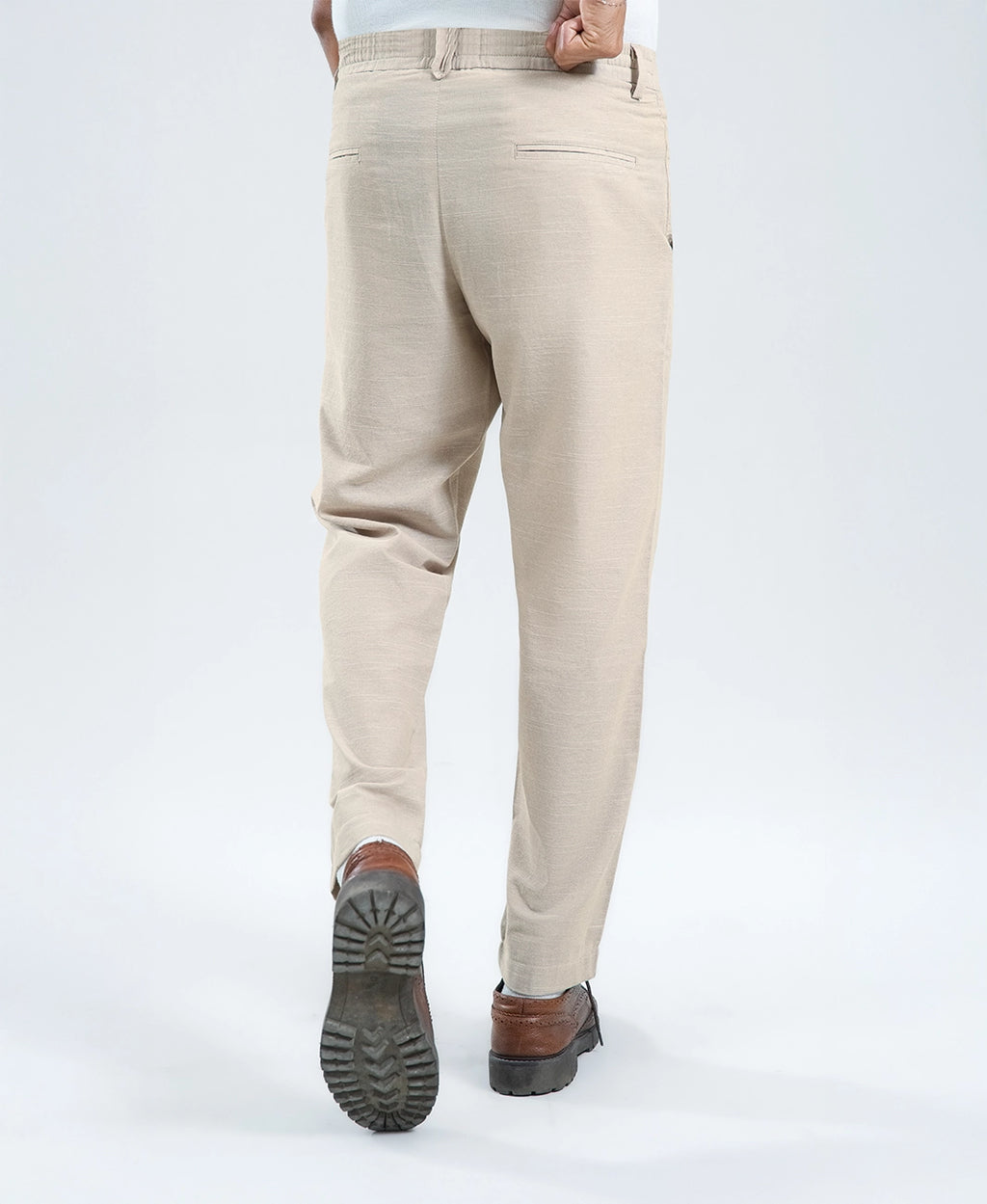 Rust Peach Irish Linen Fashion Trousers