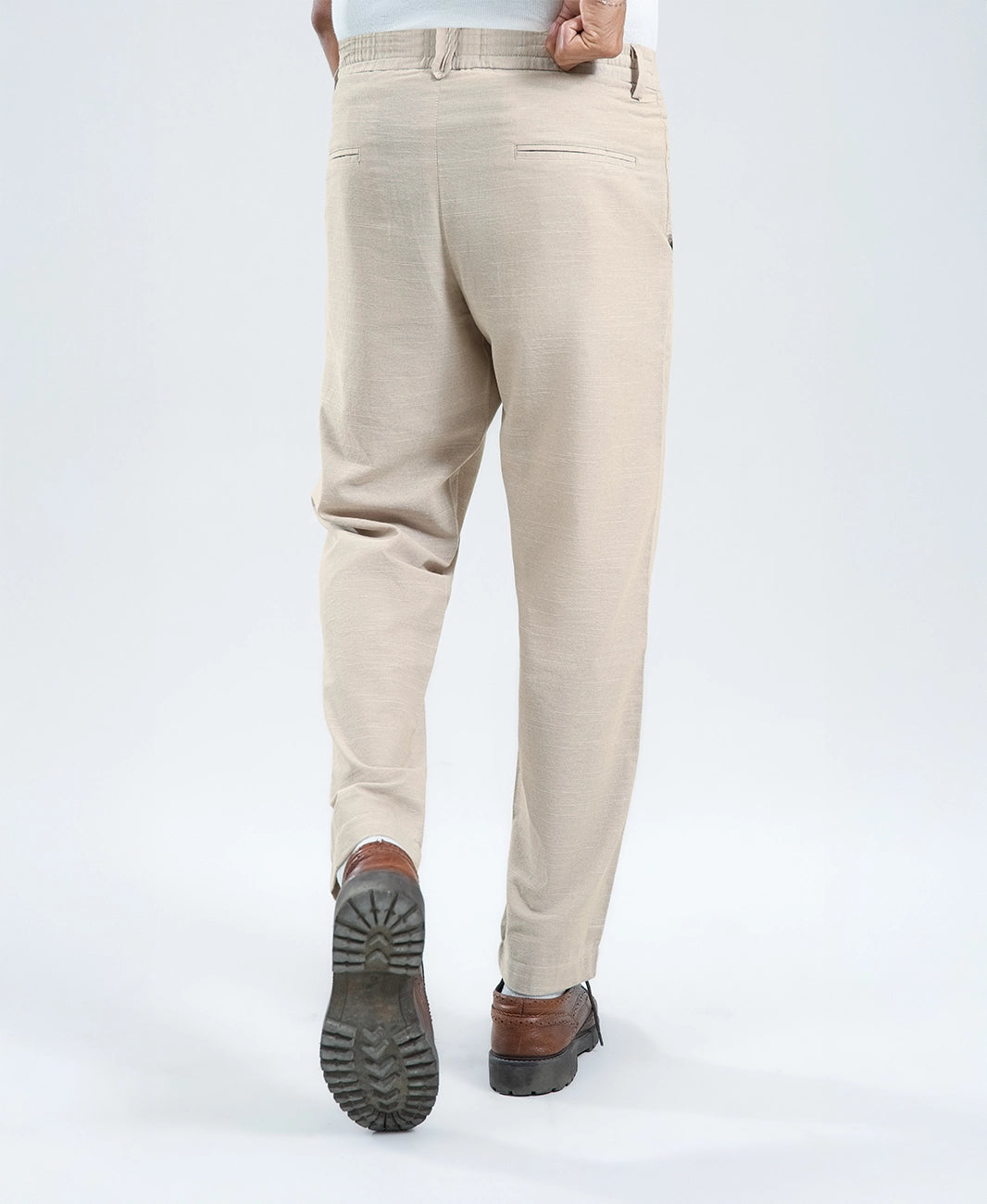 Rust Peach Irish Linen Fashion Trousers