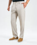Light Peach Irish Linen Tailored Trousers