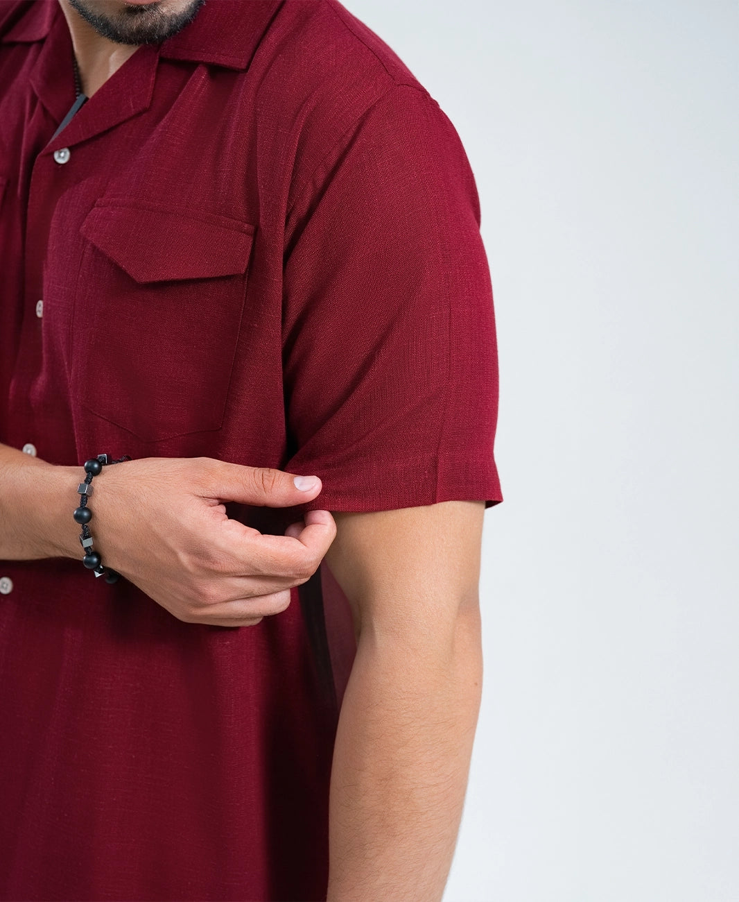 Maroon Reserve Double Pocket Cuban Shirt