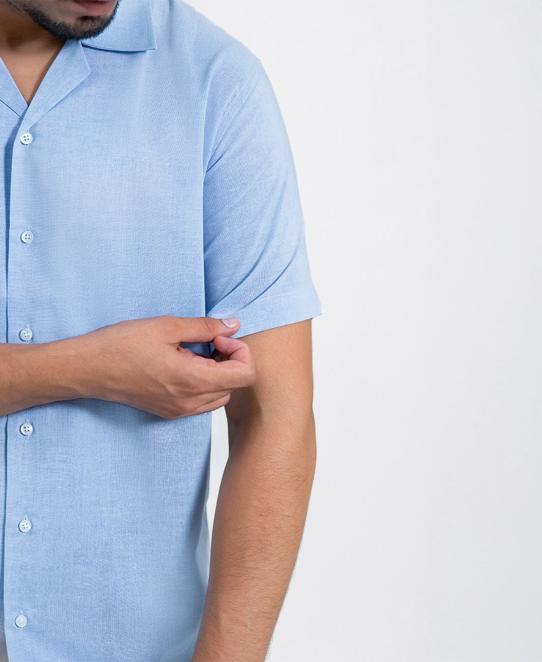 Muted Royal Irish Linen Cuban Shirt