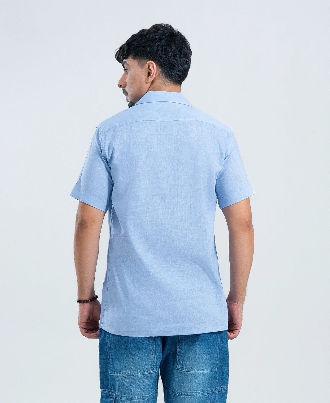 Muted Royal Irish Linen Cuban Shirt