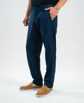 Men’s Navy Irish Linen Trousers