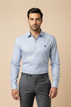 Navy & White Irish Stripes Formal Shirt