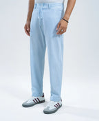 New Sky Blue Irish Linen Lightweight Trousers