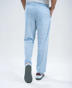 New Sky Blue Irish Linen Lightweight Trousers