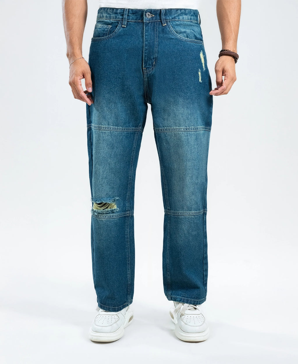 Dark Blue Plain-Straight Fit