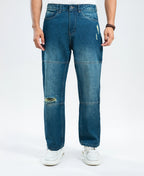 Dark Blue Plain-Straight Fit