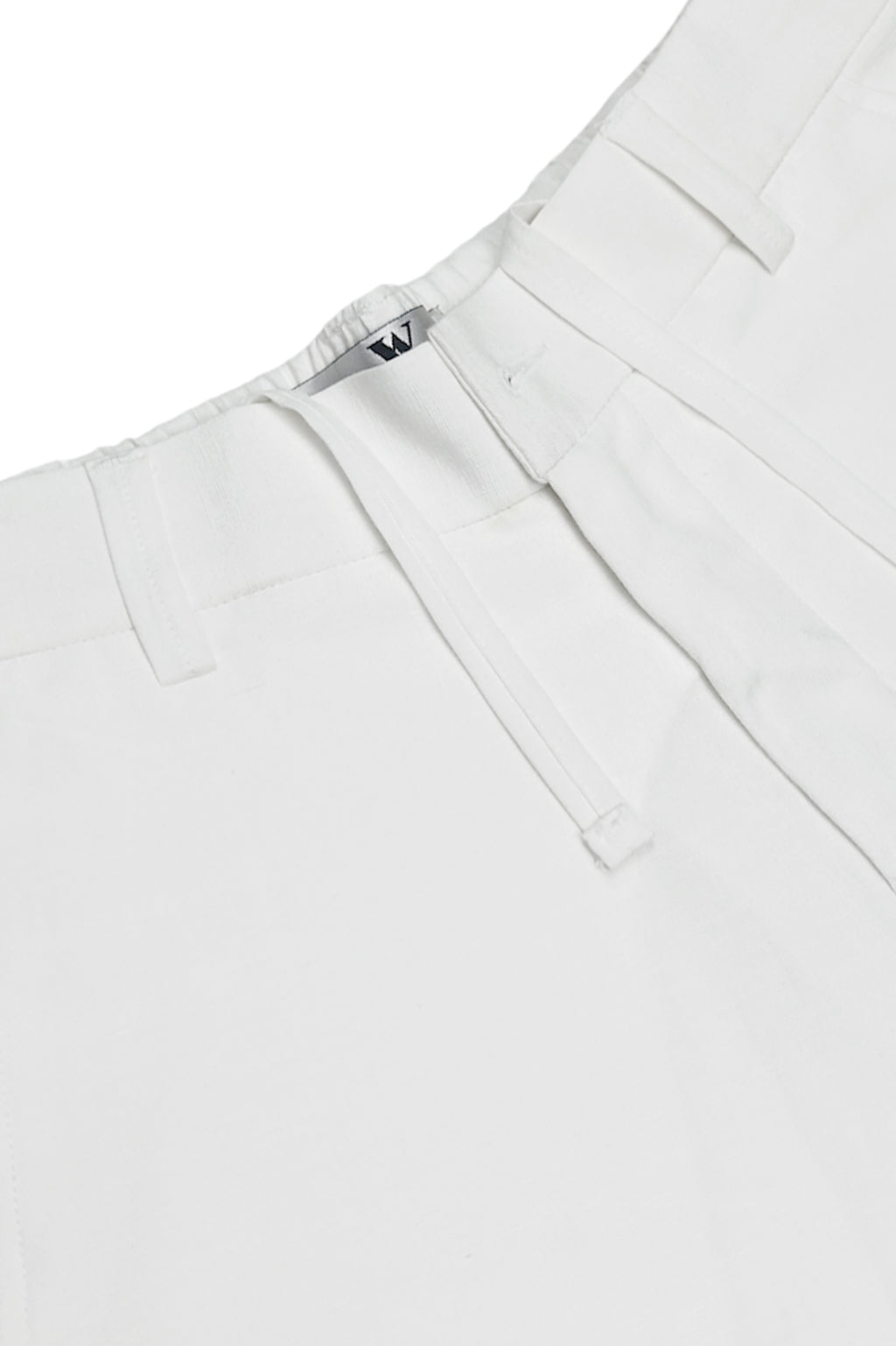 Egg White Irish Linen Slim-Fit Trousers