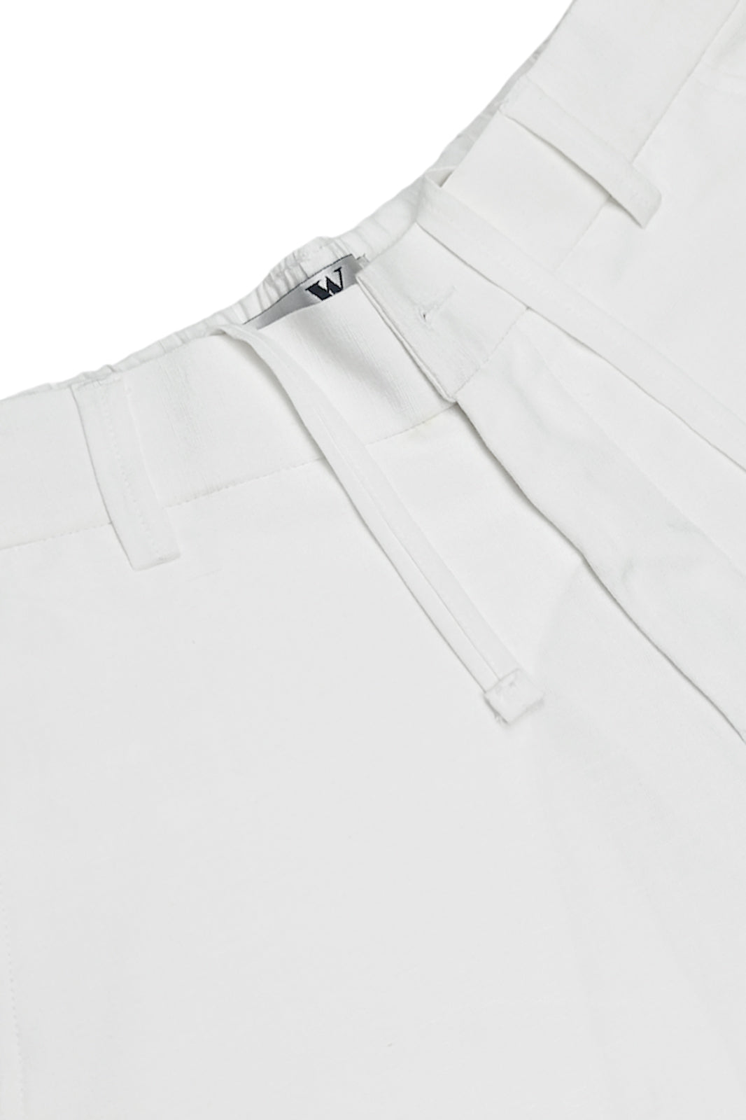 Egg White Irish Linen Slim-Fit Trousers