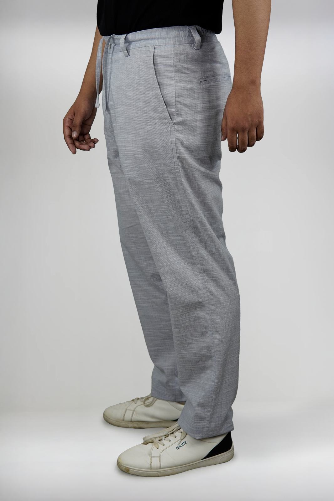 Light Grey Irish Linen Summer Trousers