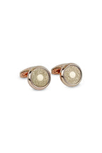 Elegant Round Rose Gold Textured Cufflinks (Cufflink 427)