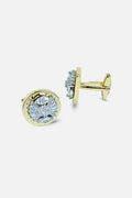 Luxurious Gold & Crystal Sunburst Cufflinks (Cufflink 480)