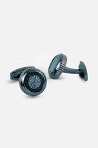 Gunmetal Multi-Textured Concentric Cufflinks (Cufflink 450)