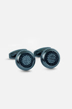 Gunmetal Multi-Textured Concentric Cufflinks (Cufflink 450)
