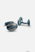 Contemporary Gunmetal & Bronze Textured Oval Cufflinks (Cufflink 460)