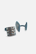 Contemporary Gunmetal & Copper Textured Square Cufflinks (Cufflink 468)