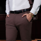 Brown Stretch Slim Fit Chino Pant