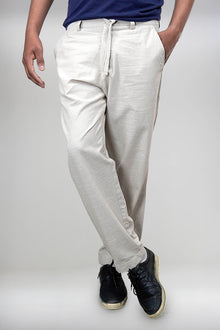 Rust Peach Irish Linen Fashion Trousers