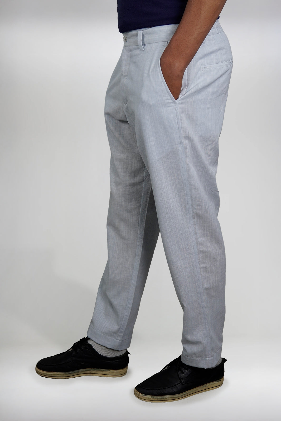New Sky Blue Irish Linen Lightweight Trousers
