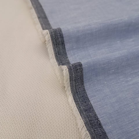 Sky Blue Irish Cotton Shalwar Kameez fabric with Buttons & label