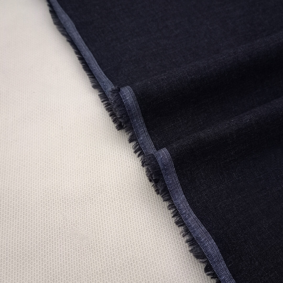 Dark Navy Blue Fine Broadcloth Cotton Kameez Shalwar Fabric