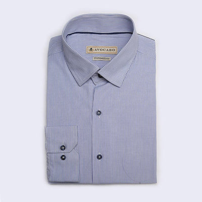 BLUE STRIPE EGYPTIAN COTTON SHIRT