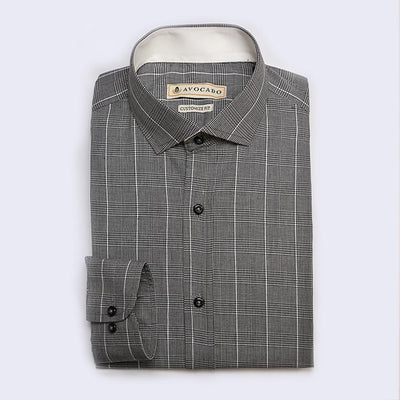 LIGHT GREY CHECK SHIRT