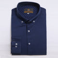 NAVY LINEN DESIGNER SHIRT