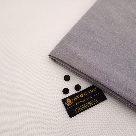 Light Grey Shamray Cotton Unstitch fabric