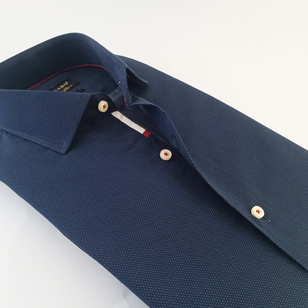NAVY BLUE DOTTED DESIGNER SHIRT