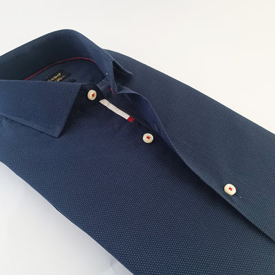 NAVY BLUE DOTTED DESIGNER SHIRT
