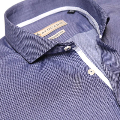DULL BLUE JACQUARD DESIGNER SHIRT