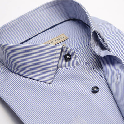 BLUE STRIPE EGYPTIAN COTTON SHIRT