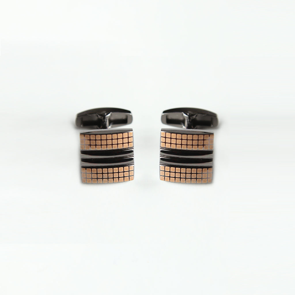 golden black cufflink