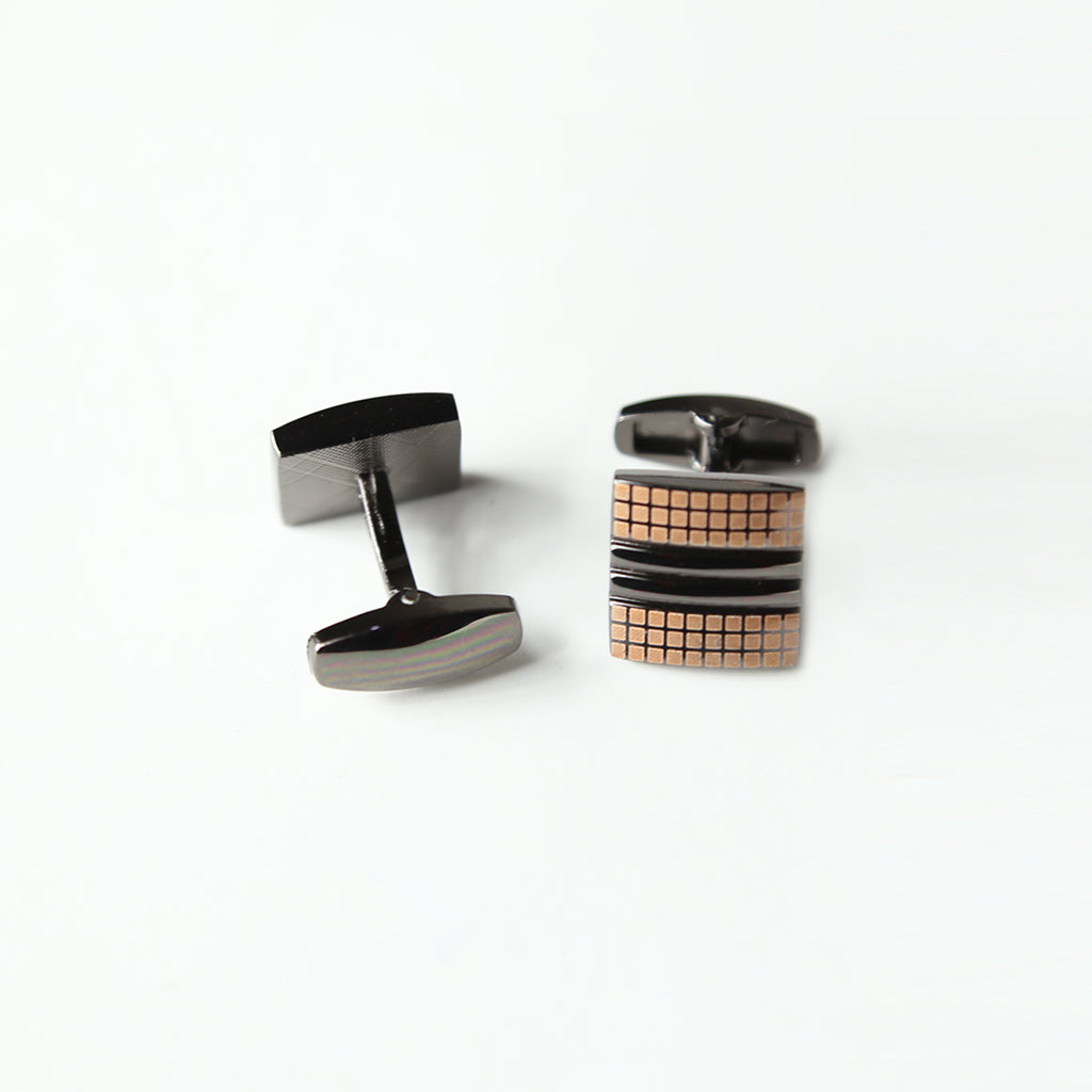 golden black cufflink By avocado Pakistan