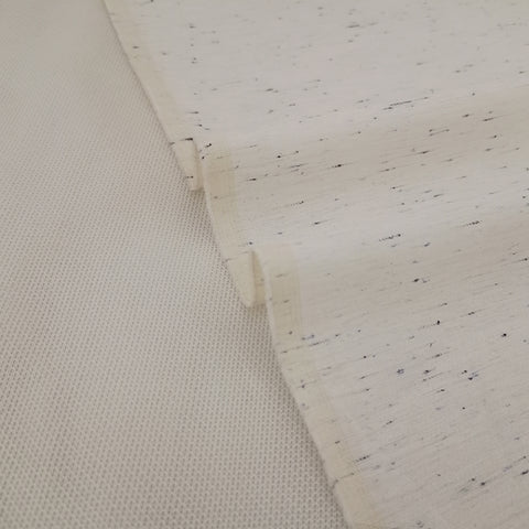 Cream dotted Cotton Shalwar Kameez fabric with Buttons & label