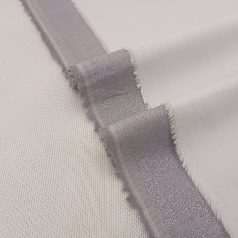 Shiny Grey Cotton Kurta Fabric & Egg White Broadcloth Trouser fabric with Buttons & label