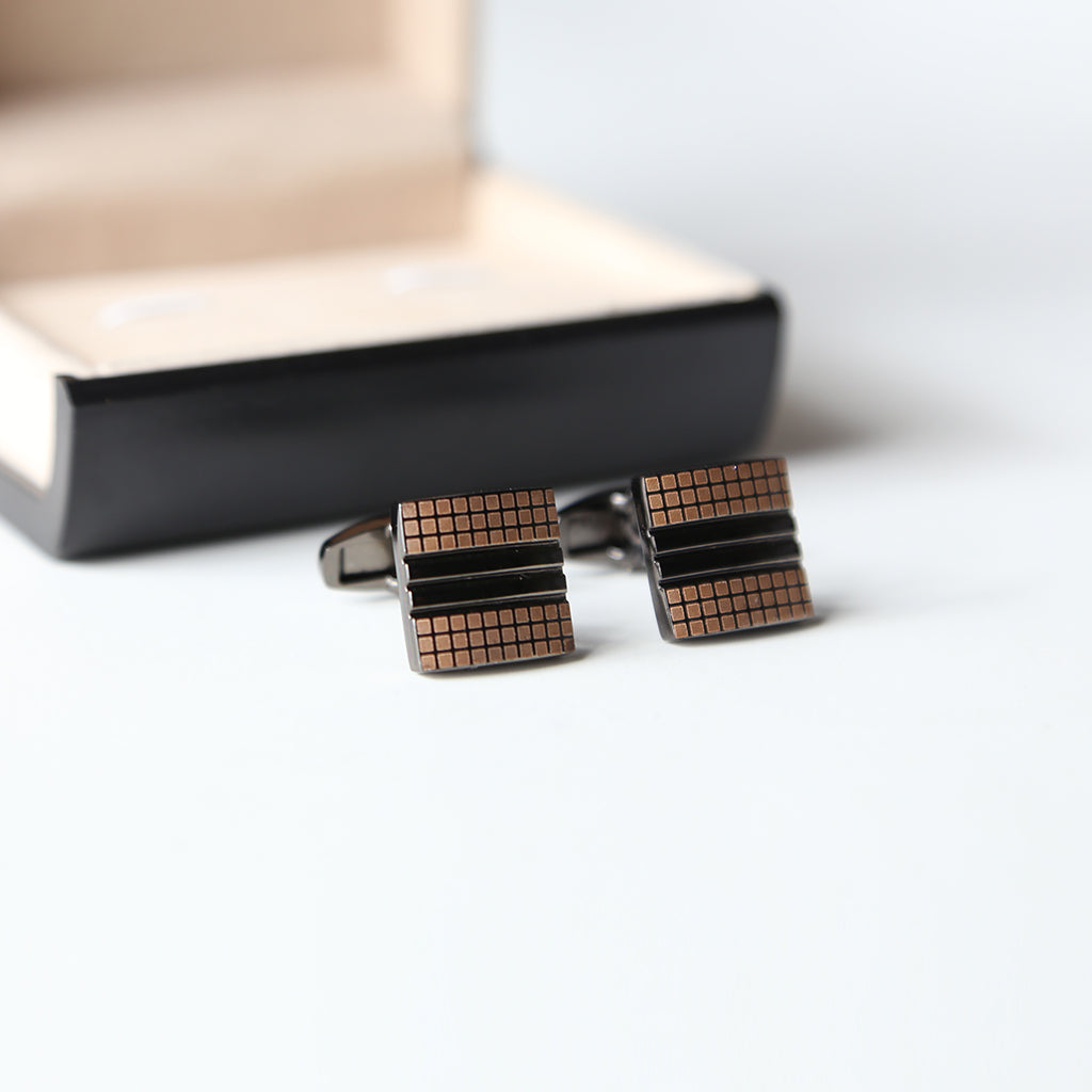 golden black cufflink By avocado