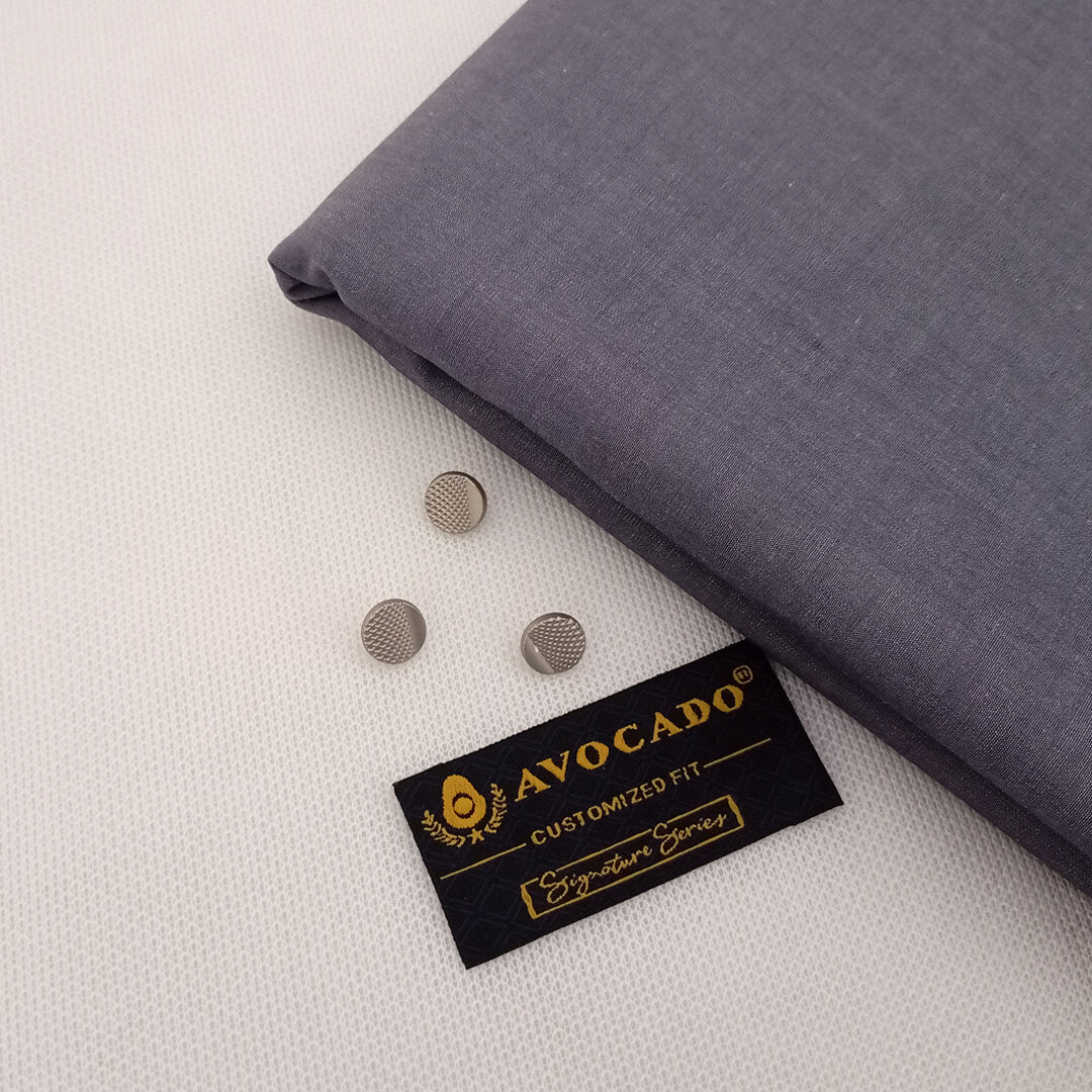 Dull Grey Dual Tone Shamray Cotton Fabric for Men Online