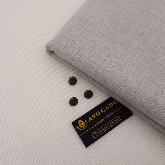Light Grey Irish Cotton Fabric for Men