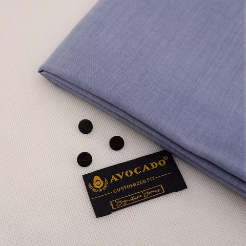 Royal Blue Oxford Cotton Fabric For Men Online