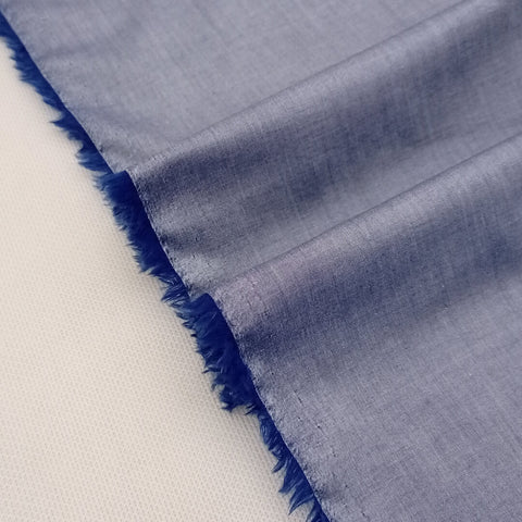 Royal Blue Oxford Cotton Fabric For Men Online
