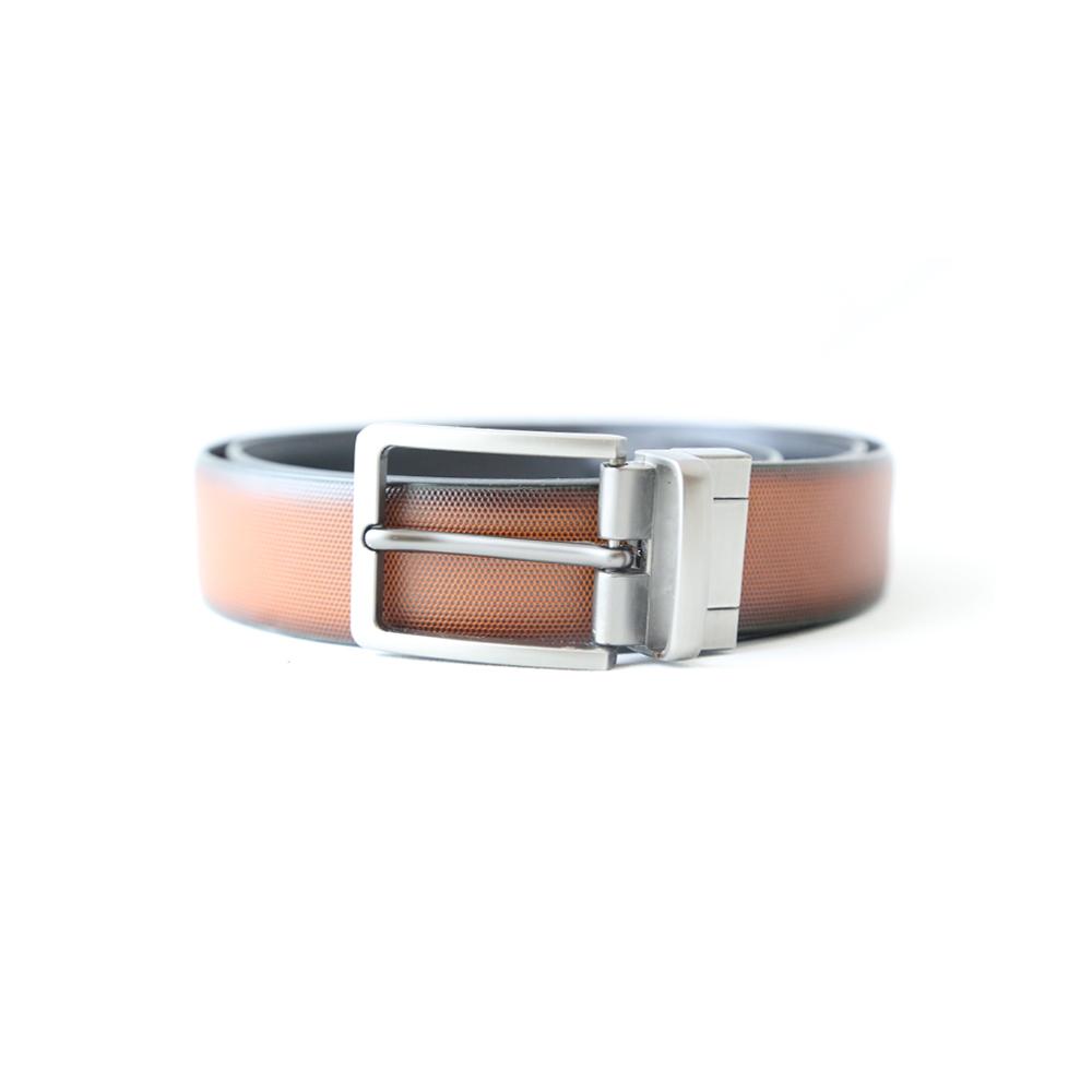 BROWN TEXTURE REVERSABLE BELT